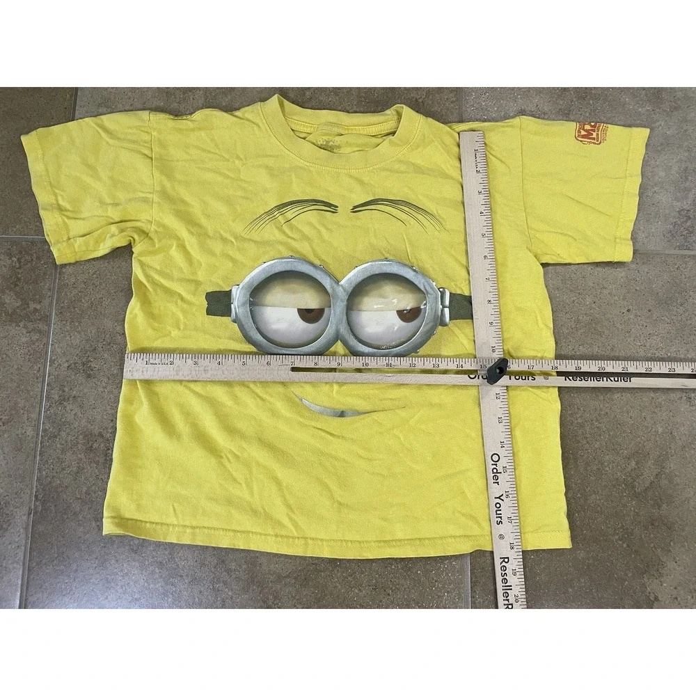 Despicable Me Minion Mayhem Character Kids Sz L 10-12 Face Graphic T-Shirt